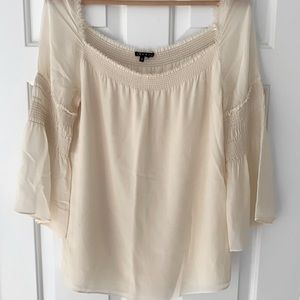 Theory smocked blouse